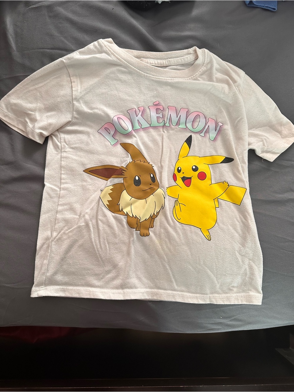 Hybrid & company White Kids Pokémon Tee with Pikachu & Eevee